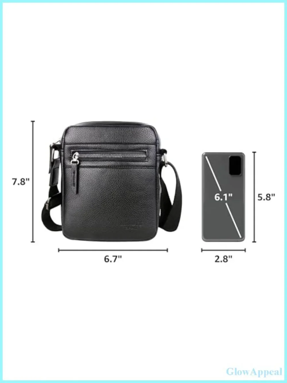 PU Leather Crossbody Messenger Bag Satchel Travel Shoulder Bag